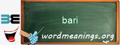 WordMeaning blackboard for bari